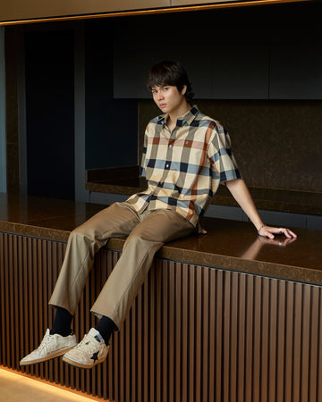 DAKS เสื้อโปโล ผู้ชาย แขนสั้น ทรง Regular Fit สีแดง