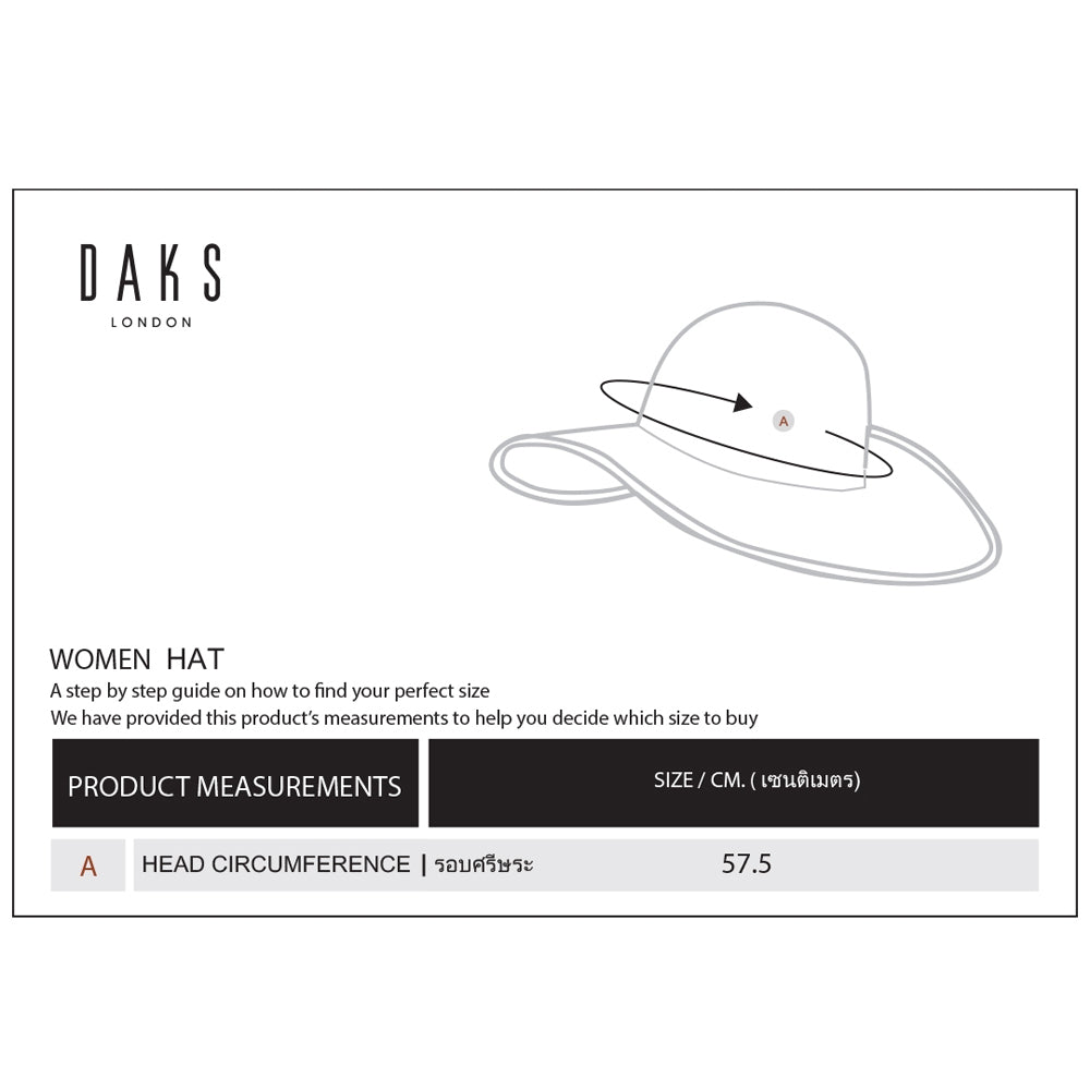 หมวกผู้หญิง ลายเชค รุ่น WCHH601W9NVF0 สีน้ำเงิน