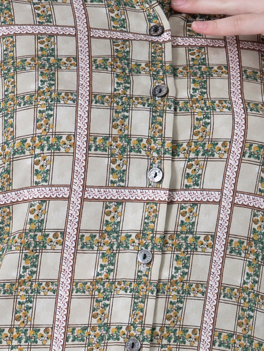 DAKS เสื้อเชิ้ต ผู้หญิง แขนยาว ทรง Regular Fit สีเขียว